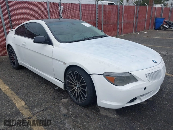 2005 BMW 6 Series 645Ci with VIN WBAEH73455B193065, listed as a IAAI auction lot 41507323 with 155,544 mi miles. Bid and sale history available at carsss.com. Image 1.