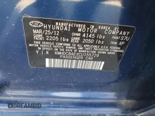 2012 Hyundai Elantra Touring SE with VIN KMHDC8AEXCU155729, listed as a Copart auction lot 74470694 with 0 mi miles and Salvage Title. Bid and sale history available at carsss.com. Image 14.