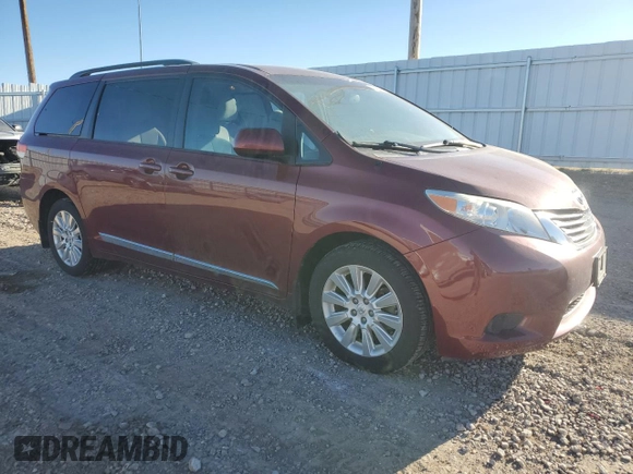 2014 Toyota Sienna LE with VIN 5TDJK3DC5ES075494, listed as a Copart auction lot 82048634 with 151,216 mi miles and Salvage Title. Bid and sale history available at DreamBid. Image 4.
