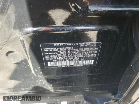 2018 Subaru Forester Touring z VIN JF2SJAWC5JH590150, wystawiony jako Copart lot #57391515 z przebiegiem 61 301 mil mil oraz Szkoda całkowita • Salvage title. Historia ofert i sprzedaży dostępna na DreamBid. Obrazek 13.