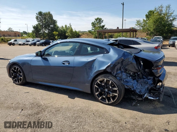 2025 BMW 4 Series 430i with VIN WBA43DA02SCT09580, listed as a Copart auction lot 61768505 with 3,051 mi miles and Salvage title. Bid and sale history available at DreamBid. Image 2.