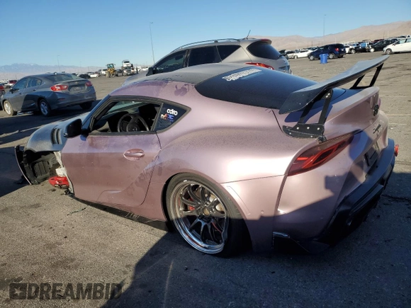 2021 Toyota GR Supra 3.0 with VIN WZ1DB0C07MW043083, listed as a Copart auction lot 83678084 with 35,289 mi miles and Salvage Title. Bid and sale history available at carsss.com. Image 2.