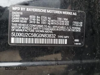 2016 BMW X6 xDrive35i with VIN 5UXKU2C58G0N83832, listed as a Copart auction lot 66239363 with 98,263 mi miles. Bid and sale history available at carsss.com. Image 13.