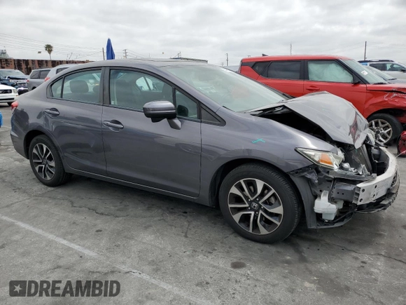 2015 Honda Civic EX with VIN 2HGFB2F85FH565301, listed as a Copart auction lot 54958005 with 114,635 mi miles and Salvage Title. Bid and sale history available at DreamBid. Image 4.