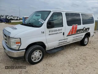2014 Ford Econoline Passenger XL with VIN 1FBNE3BL4EDA25746, listed as a Copart auction lot 69606994 with 107,842 mi miles and Salvage Title. Bid and sale history available at carsss.com. Image 1.