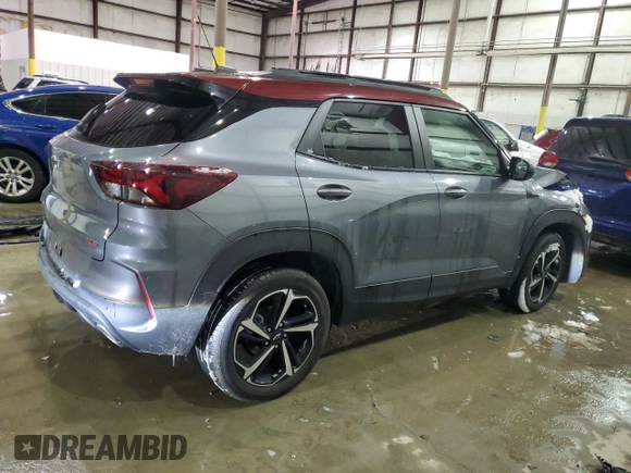 2022 Chevrolet TrailBlazer RS with VIN KL79MUSLXNB107673, listed as a Copart auction lot 46086525 with 10,357 mi miles and Salvage Title. Bid and sale history available at DreamBid. Image 3.