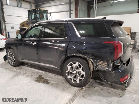 2022 Hyundai Palisade Calligraphy with VIN KM8R7DHE9NU425996, listed as a Copart auction lot 44809645 with 69,050 mi miles and Salvage Title. Bid and sale history available at carsss.com. Image 2.