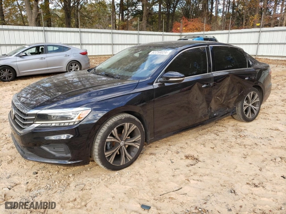 2020 Volkswagen Passat 2.0T SEL with VIN 1VWCA7A30LC024696, listed as a Copart auction lot 82259024 with 64,008 mi miles and Salvage Title. Bid and sale history available at carsss.com. Image 1.