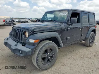 2021 Jeep Wrangler Unlimited Sport Altitude with VIN 1C4HJXDN7MW679279, listed as a Copart auction lot 58238955 with 54,732 mi miles and Salvage title. Bid and sale history available at DreamBid. Image 1.