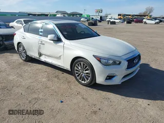2023 Infiniti Q50 Luxe with VIN JN1EV7BPXPM511389, listed as a IAAI auction lot 41329603 with 28,476 mi miles and . Bid and sale history available at DreamBid. Image 6.