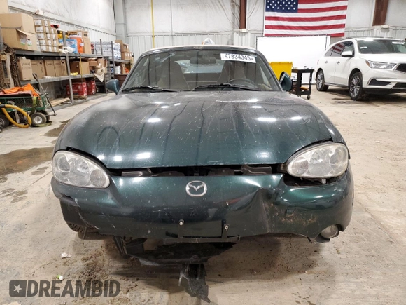 2002 Mazda MX-5 Miata Cloth z VIN JM1NB353820230635, wystawiony jako Copart lot #47834345 z przebiegiem 149 549 mil mil oraz Nie do naprawy • Non repairable. Historia ofert i sprzedaży dostępna na DreamBid. Obrazek 5.