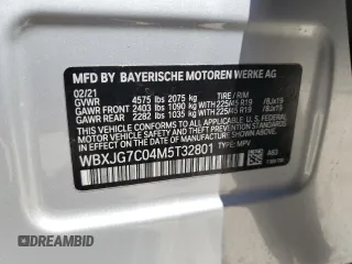 2021 BMW X1 sDrive28i z VIN WBXJG7C04M5T32801, wystawiony jako Copart lot #52046425 z przebiegiem 45 584 mil mil oraz Szkody całkowita. Historia ofert i sprzedaży dostępna na DreamBid. Obrazek 13.