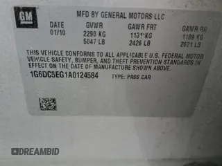2010 Cadillac CTS Sedan with VIN 1G6DC5EG1A0124584, listed as a Copart auction lot 72376344 with 129,811 mi miles and Clean Title. Bid and sale history available at carsss.com. Image 12.