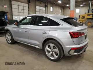 2023 Audi Q5 Sportback S line Premium Plus with VIN WA15AAFY3P2154281, listed as a Copart auction lot 49456025 with 19,896 mi miles and Salvage title. Bid and sale history available at DreamBid. Image 2.