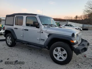 2022 Jeep Wrangler Unlimited Willys Sport with VIN 1C4HJXDM8NW224563, listed as a Copart auction lot 87717815 with 25,872 mi miles and Salvage Title. Bid and sale history available at DreamBid. Image 4.
