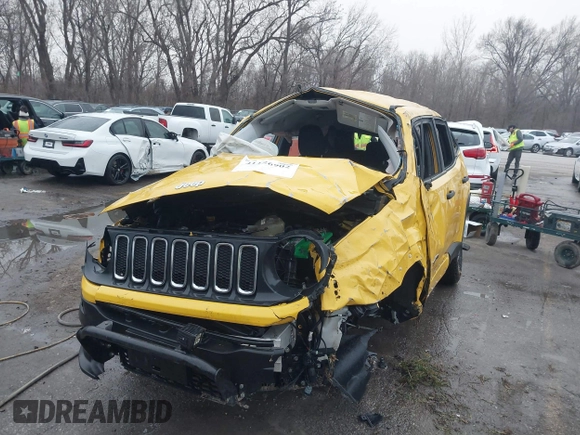 2016 Jeep Renegade Sport with VIN ZACCJBAW4GPC57580, listed as a IAAI auction lot 41126902 with 120,402 mi miles. Bid and sale history available at carsss.com. Image 6.