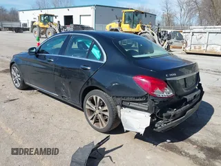 2017 Mercedes-Benz C 300 with VIN 55SWF4KB7HU184461, listed as a IAAI auction lot 41761593 with 55,161 mi miles and . Bid and sale history available at carsss.com. Image 3.