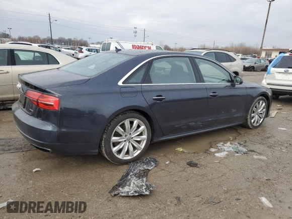 2017 Audi A8 L with VIN WAU44AFD5HN007060, listed as a Copart auction lot 84931284 with 110,855 mi miles and Salvage Title. Bid and sale history available at carsss.com. Image 3.
