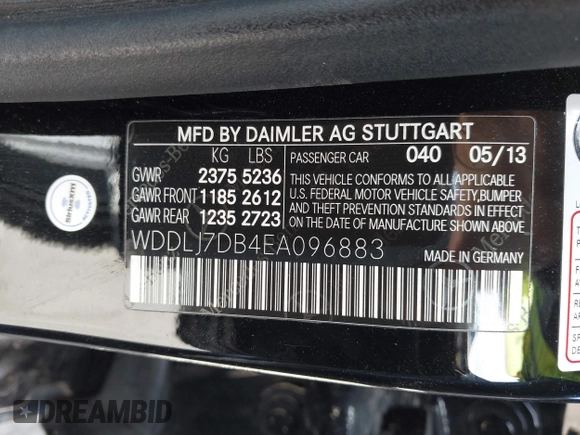 2014 Mercedes-Benz CLS 550 с VIN WDDLJ7DB4EA096883, выставлен на аукционе IAAI как лот 41866615 с пробегом 68 886 миль миль и . История ставок и продаж доступна на DreamBid. Изображение 9.