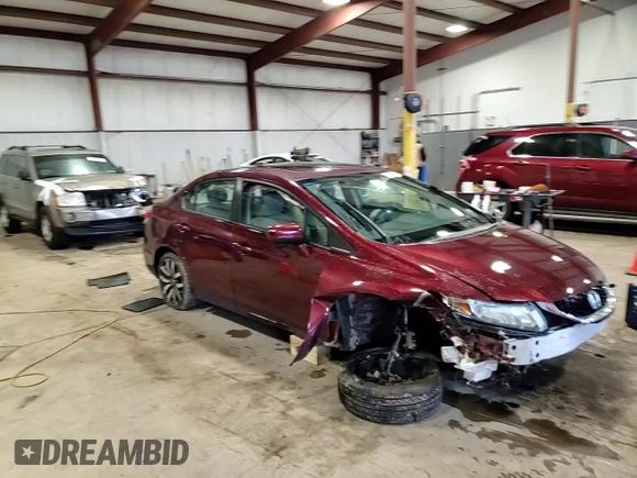 2015 Honda Civic EX-L with VIN 2HGFB2F93FH501458, listed as a Copart auction lot 52144305 with Not Provided miles and Salvage Title. Bid and sale history available at carsss.com. Image 14.