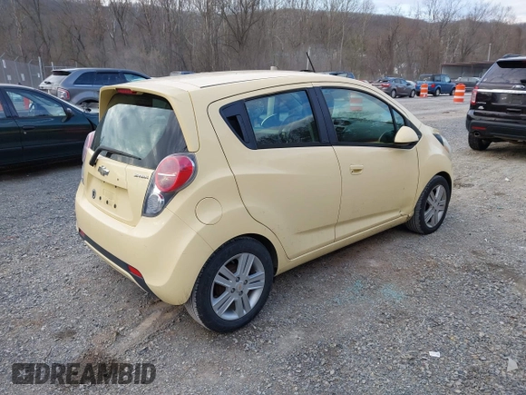 2014 Chevrolet Spark LT with VIN KL8CD6S99EC431211, listed as a IAAI auction lot 41901679 with 136,463 mi miles. Bid and sale history available at carsss.com. Image 4.