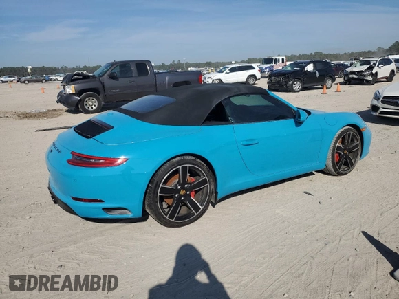 2018 Porsche 911 Carrera S with VIN WP0CB2A98JS147303, listed as a Copart auction lot 81556494 with Not Provided miles and Non Repairable. Bid and sale history available at carsss.com. Image 3.