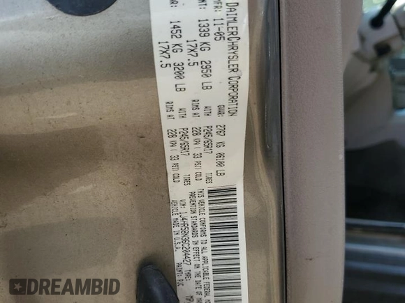 2006 Jeep Grand Cherokee Limited with VIN 1J4HR58N36C204427, listed as a Copart auction lot 60781185 with Not provided miles and Salvage title. Bid and sale history available at DreamBid. Image 13.