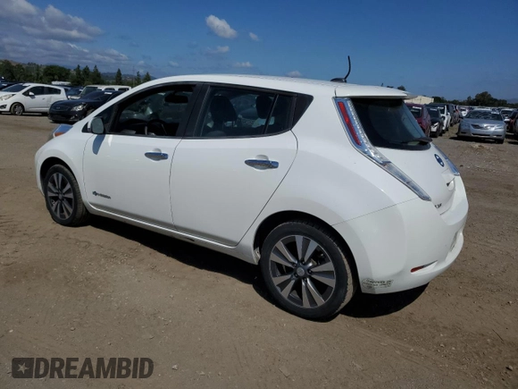 2015 Nissan LEAF SV with VIN 1N4AZ0CP4FC317702, listed as a Copart auction lot 54688805 with 80,491 mi miles and Salvage Title. Bid and sale history available at carsss.com. Image 2.