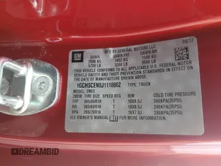 2018 Chevrolet Colorado 2WD LT with VIN 1GCHSCEN8J1118862, listed as a Copart auction lot 84208614 with 41,878 mi miles and Salvage title. Bid and sale history available at DreamBid. Image 14.