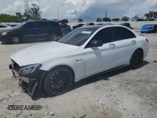 2018 Mercedes-Benz C 63 AMG with VIN 55SWF8GB3JU240014, listed as a Copart auction lot 62072875 with 15,538 mi miles and Salvage title. Bid and sale history available at DreamBid. Image 1.