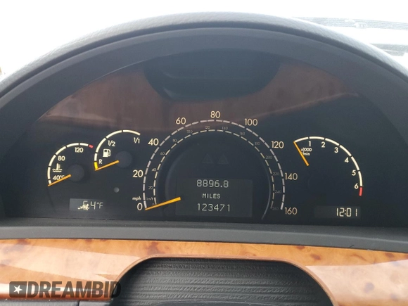2002 Mercedes-Benz S-Class 5.0L with VIN WDBNG75J32A238335, listed as a Copart auction lot 83335234 with 123,471 mi miles and Clean Title. Bid and sale history available at carsss.com. Image 9.