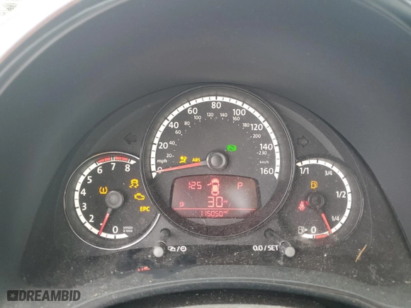 2013 Volkswagen Beetle Coupe 2.5L Entry with VIN 3VWFX7AT2DM604494, listed as a Copart auction lot 72611934 with 115,050 mi miles and Salvage Title. Bid and sale history available at carsss.com. Image 9.
