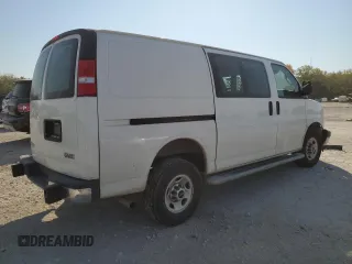 2021 GMC Savana Cargo Van with VIN 1GTW7AF78M1309120, listed as a Copart auction lot 75251504 with 50,653 mi miles and Salvage Title. Bid and sale history available at carsss.com. Image 3.