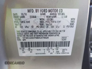 2011 Ford Escape XLT with VIN 1FMCU0D79BKA75629, listed as a IAAI auction lot 41522808 with 189,494 mi miles. Bid and sale history available at carsss.com. Image 9.