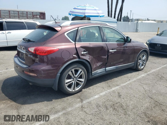 2012 Infiniti EX Journey with VIN JN1AJ0HPXCM400733, listed as a Copart auction lot 59629905 with 171,470 mi miles and Salvage title. Bid and sale history available at DreamBid. Image 3.