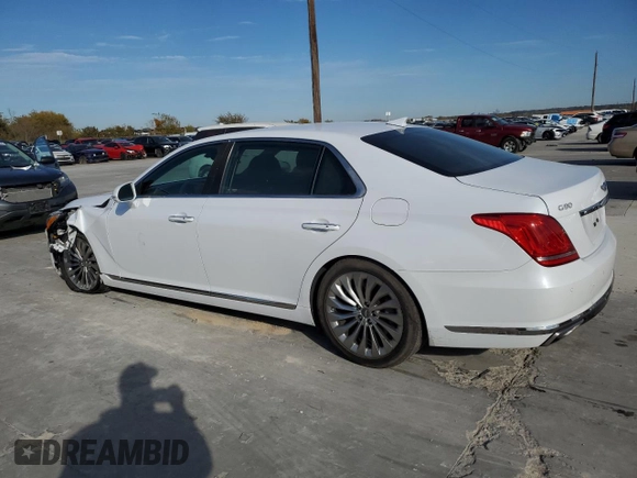 2019 Genesis G90 z VIN KMTF54JH3KU054168, wystawiony jako Copart lot #83710824 z przebiegiem 39 347 mil mil oraz Szkoda całkowita • Salvage title. Historia ofert i sprzedaży dostępna na DreamBid. Obrazek 2.