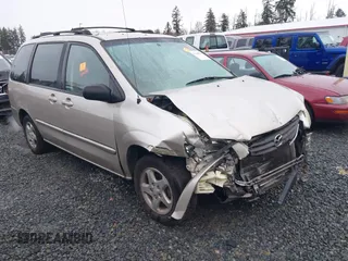 2001 Mazda MPV DX with VIN JM3LW28Y810184260, listed as a IAAI auction lot 41148164 with 237,533 mi miles. Bid and sale history available at carsss.com. Image 1.