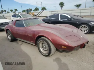 1976 Chevrolet Corvette with VIN 1Z37L6S431291, listed as a Copart auction lot 76202464 with Not provided miles and Salvage title. Bid and sale history available at DreamBid. Image 4.