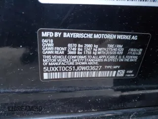 2018 BMW X5 xDrive40e iPerformance with VIN 5UXKT0C51J0W03627, listed as a Copart auction lot 41774615 with 63,419 mi miles and Salvage Title. Bid and sale history available at carsss.com. Image 13.