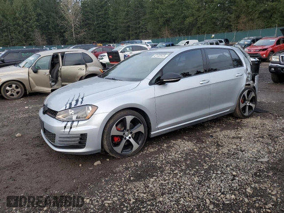 2015 Volkswagen Golf GTI S with VIN 3VW4T7AU3FM102169, listed as a Copart auction lot 42132975 with 75,198 mi miles and Salvage Title. Bid and sale history available at carsss.com. Image 1.