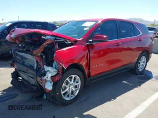 2022 Chevrolet Equinox LT with VIN 3GNAXKEV3NL212053, listed as a IAAI auction lot 41869020 with 98,651 mi miles. Bid and sale history available at carsss.com. Image 2.