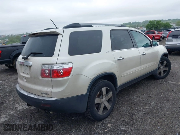2011 GMC Acadia SLT1 with VIN 1GKKVRED3BJ387574, listed as a IAAI auction lot 42201813 with 158,832 mi miles and . Bid and sale history available at DreamBid. Image 4.