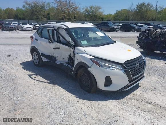2023 Nissan Kicks S with VIN 3N1CP5BV1PL529911, listed as a IAAI auction lot 41929559 with 24,060 mi miles. Bid and sale history available at carsss.com. Image 1.