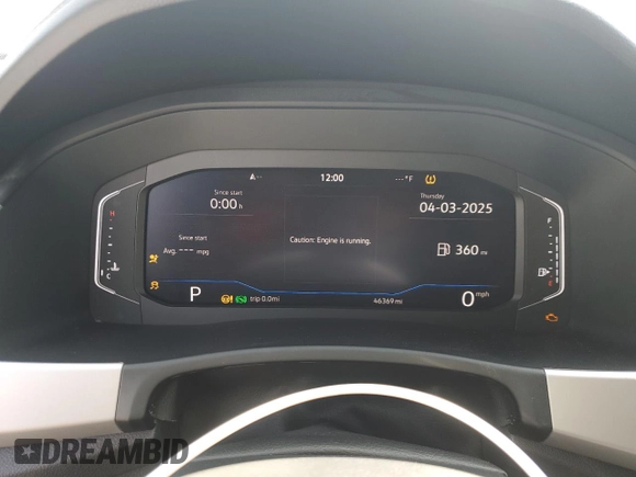 2021 Volkswagen Atlas SEL with VIN 1V2EE2CA1MC228616, listed as a Copart auction lot 54734225 with 46,369 mi miles and Salvage title. Bid and sale history available at DreamBid. Image 9.