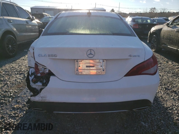 2019 Mercedes-Benz CLA 250 with VIN WDDSJ4GB7KN762533, listed as a Copart auction lot 76845463 with 56,265 mi miles and . Bid and sale history available at DreamBid. Image 6.