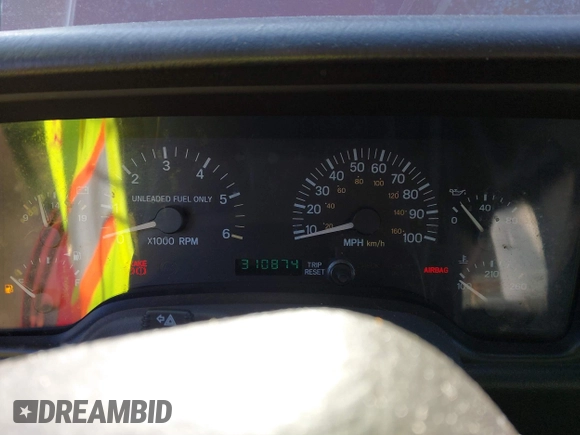 1999 Jeep Cherokee Sport with VIN 1J4FF68S4XL552718, listed as a IAAI auction lot 41443871 with 310,874 mi miles and . Bid and sale history available at DreamBid. Image 7.