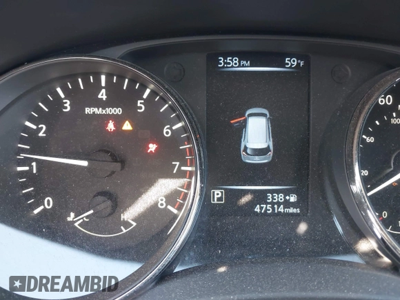 2017 Nissan Rogue SV with VIN KNMAT2MV7HP580637, listed as a IAAI auction lot 42040075 with 47,514 mi miles. Bid and sale history available at carsss.com. Image 7.