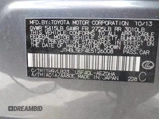 2014 Lexus LS 460 with VIN JTHBL5EF4E5126008, listed as a IAAI auction lot 42248168 with 179,439 mi miles and . Bid and sale history available at DreamBid. Image 9.