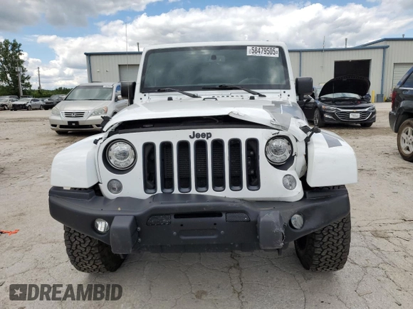 2017 Jeep Wrangler Unlimited Sahara with VIN 1C4BJWEG6HL612289, listed as a Copart auction lot 58479505 with 167,208 mi miles and Salvage title. Bid and sale history available at DreamBid. Image 5.