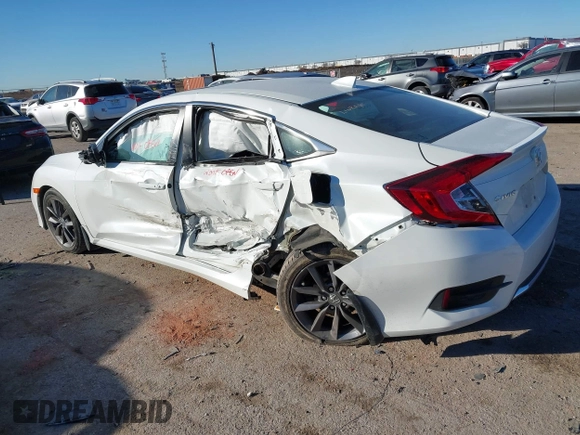 2020 Honda Civic EX-L with VIN 19XFC1F79LE015183, listed as a IAAI auction lot 41418080 with 45,921 mi miles and . Bid and sale history available at DreamBid. Image 3.